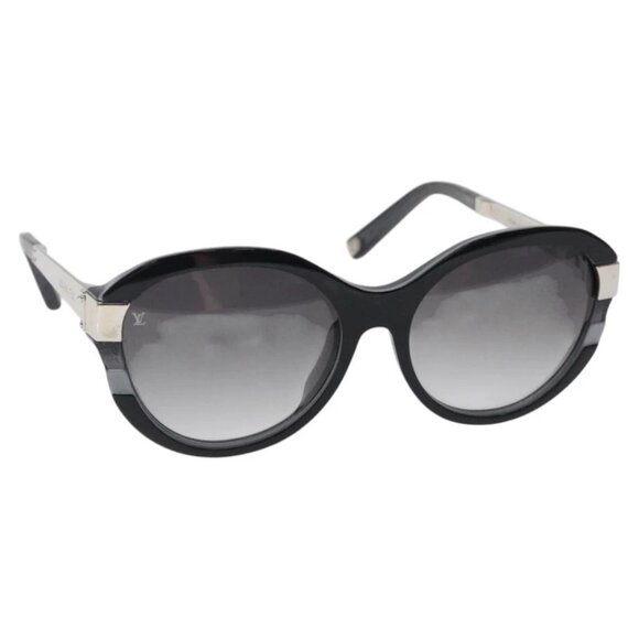LOUIS VUITTON Petite Spencer Cat Eye Sunglasses plastic Black Z0489E Auth sw370 - Picture 1 of 13